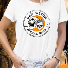 Bad Witch Social Klubb - Halloween Skeleton T Shirt