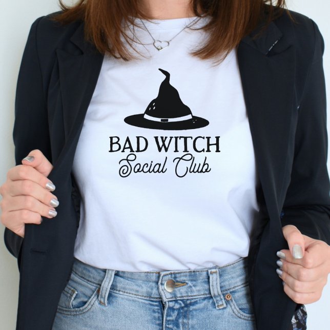 Bad Witch Social Klubb Womens Halloween T Shirt (Skapare uppladdad)