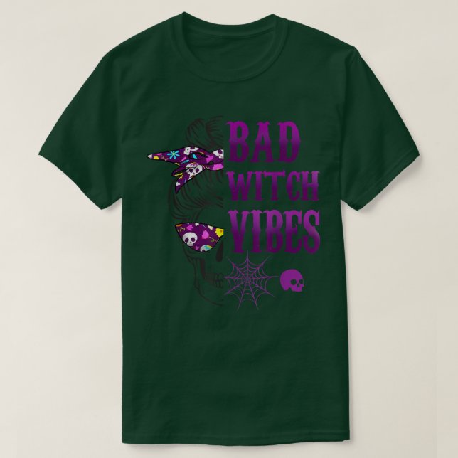 Bad Witch Vibes Halloween T Shirt (Design framsida)