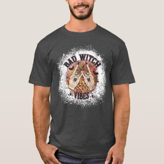Bad Witch Vibes Leopard med Fladdermus Älskare lus T Shirt