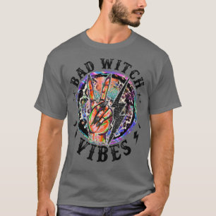 Bad Witch Vibes Tie Dye Leopard Funny Halloween Pa T Shirt