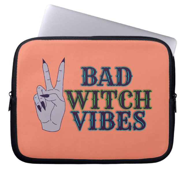 Bad Witch Vibes Witchy Händer Laptop Fodral (Framsidan)