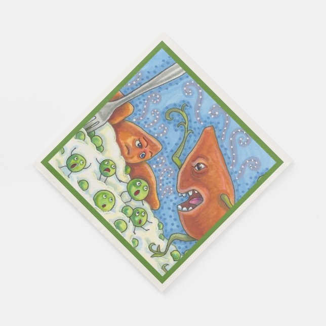 BAD YAM YELLLING VID PEAS, FÄRDIG THANKSGIVING MEA PAPPERSSERVETT (Hörn)