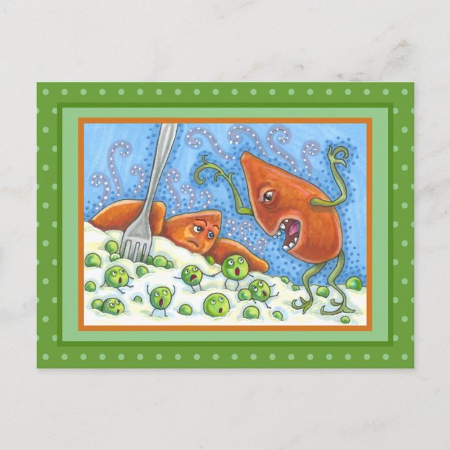 BAD YAM YELLLING VID PEAS, FÄRDIG THANKSGIVING MEA VYKORT (Framsida)