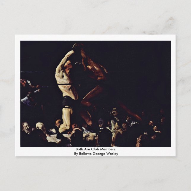 Båda är Klubb ledamöter av Bellows George Wesley Vykort (Framsida)