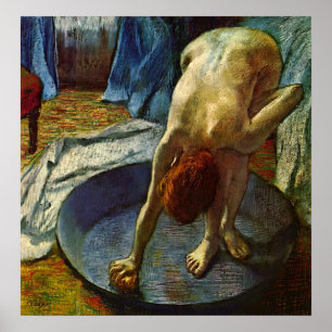 Bada av Edgar Degas Poster