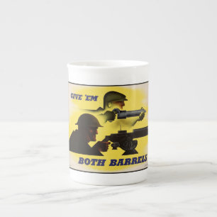 Båda Barrelerna, militären och industrin, Krig-ans Benporslin Mugg