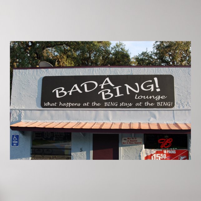 BADA BING POSTER (Framsidan)