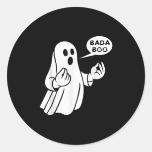Bada Boo italiensk spök-ful julit-shirt_1.p Runt Klistermärke