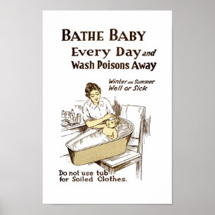 Bada din baby varje dag poster