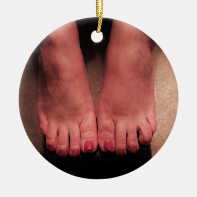 BÅDA FOTRET JULGRANSPRYDNAD KERAMIK (Framsidan)