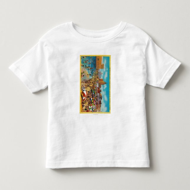 Bada i lagunen, Long Beach Tee Shirt (Framsida)