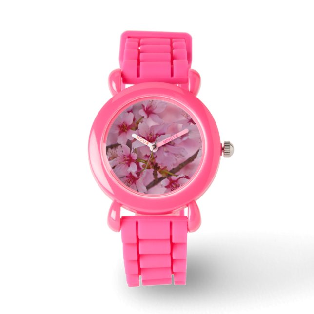 Bada i Rosa japanska Cherry-Blommar Armbandsur (Framsida)