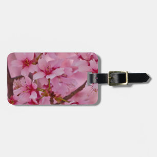 Bada i Rosa japanska Cherry-Blommar Bagagebricka