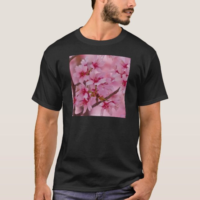 Bada i Rosa japanska Cherry-Blommar Tee (Framsida)