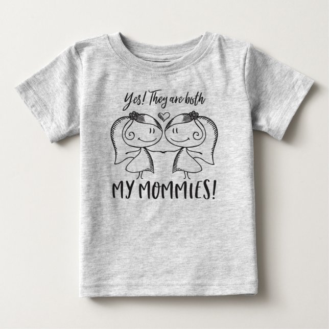 Båda mina Mommies Tee (Framsida)