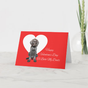 Båda Pappor Glossy Grizzly Valentine Puppy Kärlek Helgkort