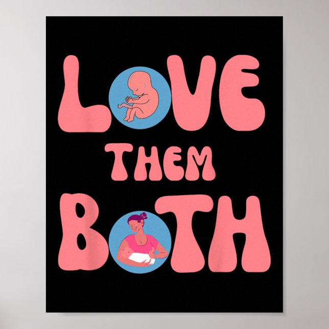 Båda prolivs feministiska rag feminism poster (Framsidan)