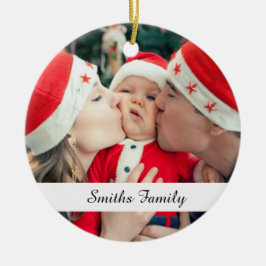 Båda sidor - familjefotalanger - Keepsakpresenter Julgransprydnad Keramik