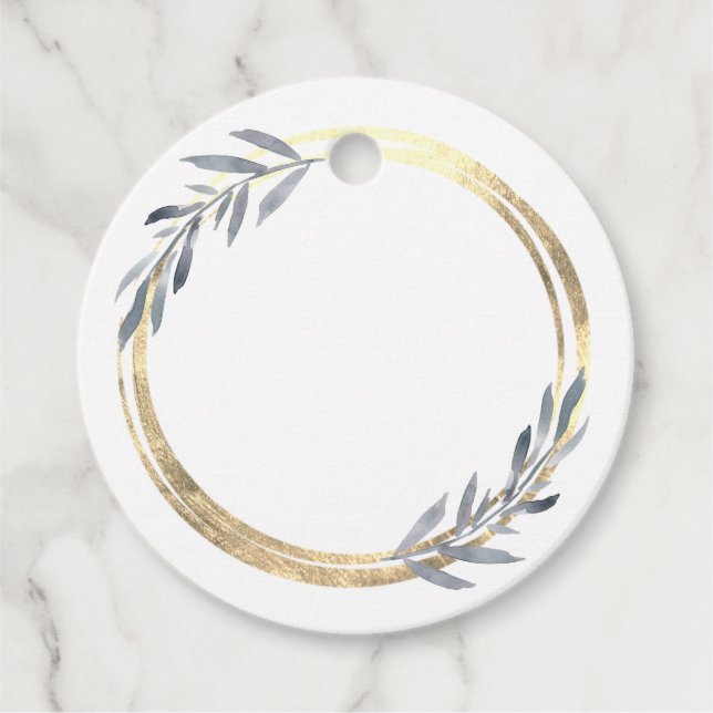 båda sidor faux foil cirkel gåvor etiketter (Framsida)