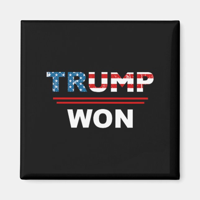 (båda sidor) Funny Trump Won Trump 4547th Slösa Ma Magnet (Framsidan)
