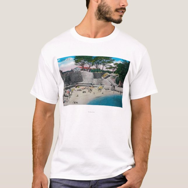 Bada stranden på den Stillahavs- dungen Tee (Framsida)