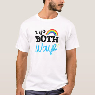 Båda vägarna Lesbisk Bisexual Trans Gay pride T Shirt