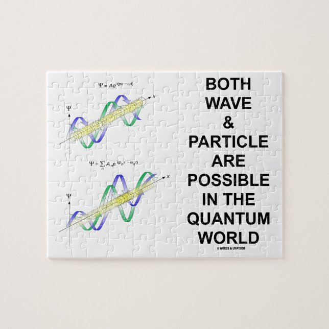 Båda vinkar, & partikeln är möjligheten i pussel (Horisontell)