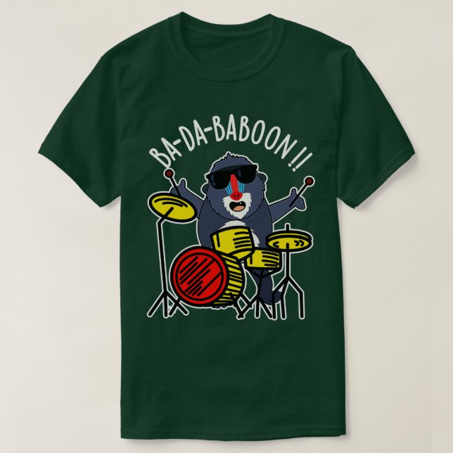 Badababoon Funny Monkey Baboon Pun 1 T Shirt (Design framsida)