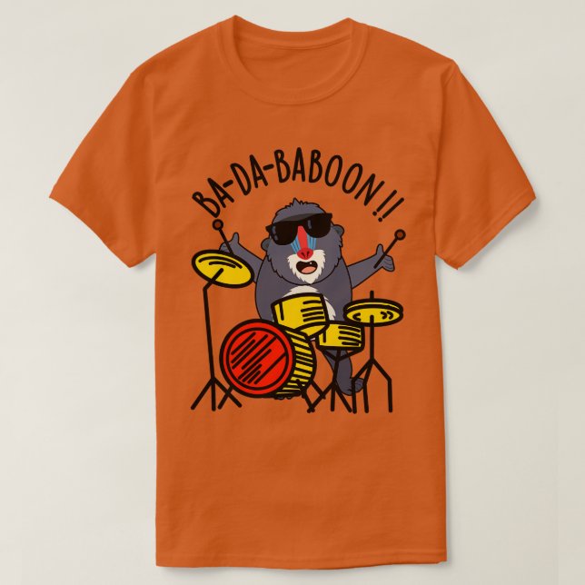 Badababoon Funny Monkey Baboon Pun T Shirt (Design framsida)