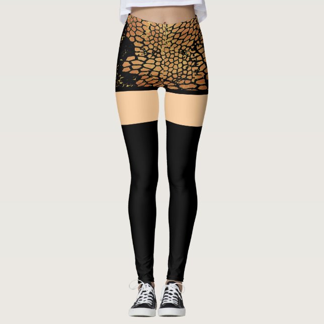 Badade Kort och Long Black Sock Leggings (Framsida)