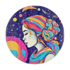 Badaist Måne Girl Art