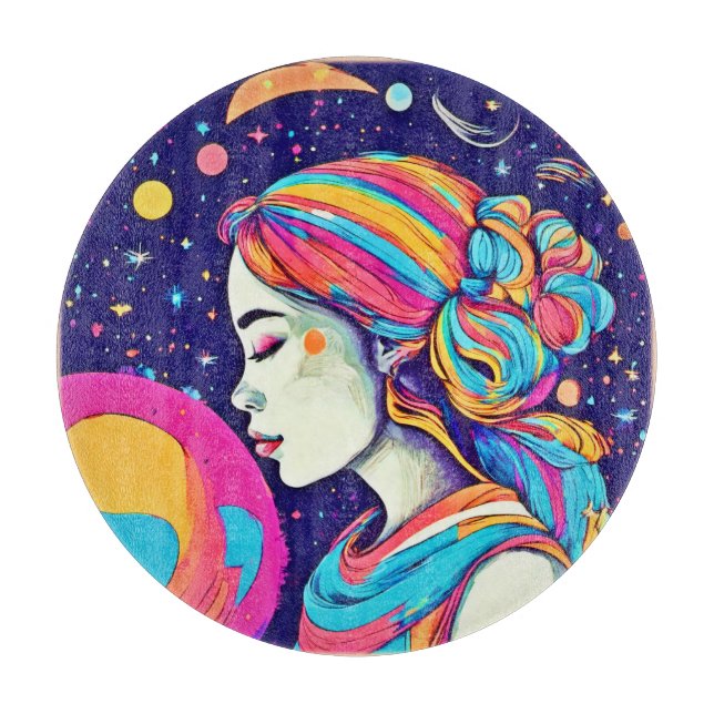 Badaist Måne Girl Art (Framsidan)