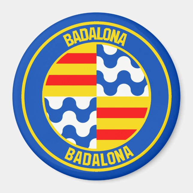 Badalona Round Emblem Magnet (Framsidan)