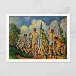 Badande av Paul Cezanne Vykort