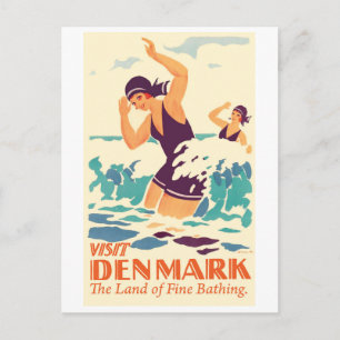 Badande flickor i Danmark Vykort