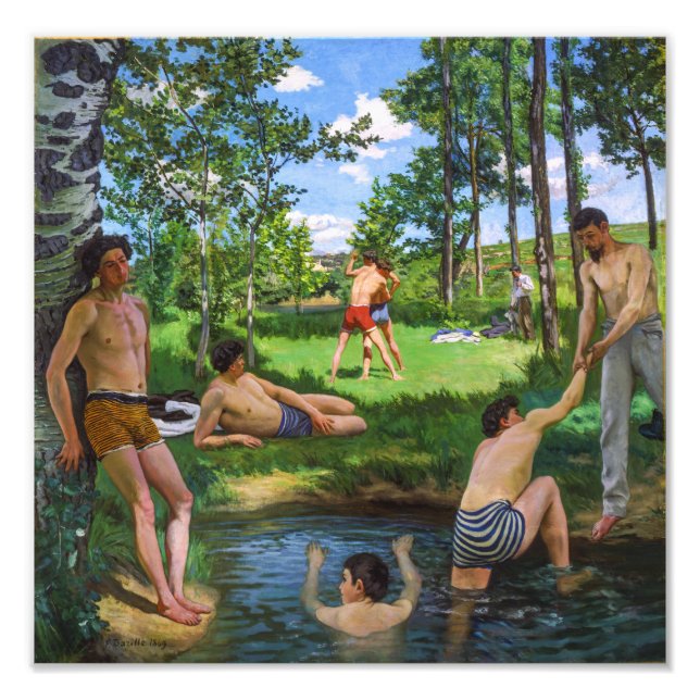 Badande | Frédéric Bazille | Fototryck (Framsidan)