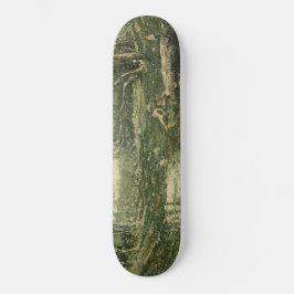 Badande i Grönt Woodland Landcape (Vintage Art) Mini Skateboard Bräda 18,5 Cm