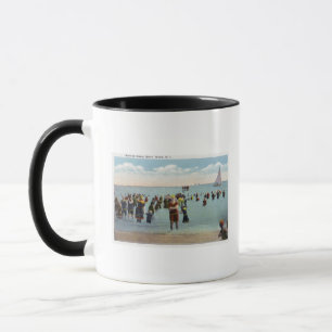 Badare på stranden mugg