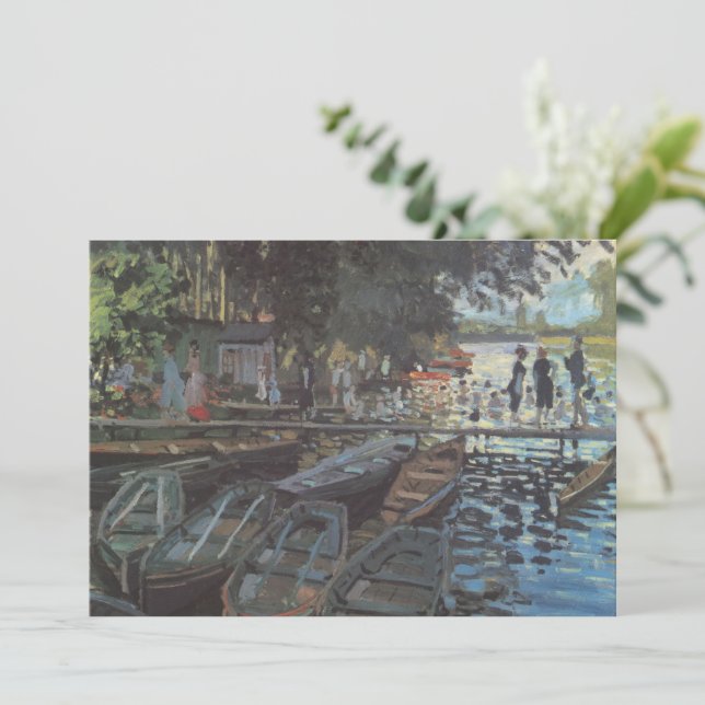 Badare vid La Grenouillère av Claude Monet (Stående Fram)