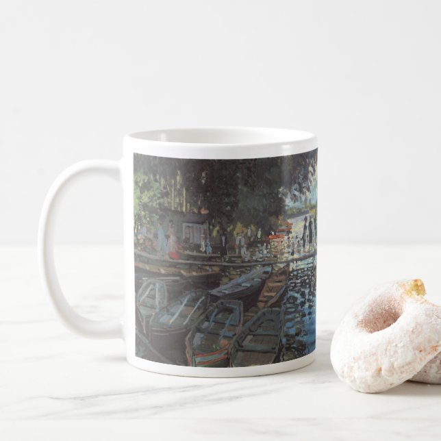 Badare vid La Grenouillère av Claude Monet Kaffemugg (Med munk)
