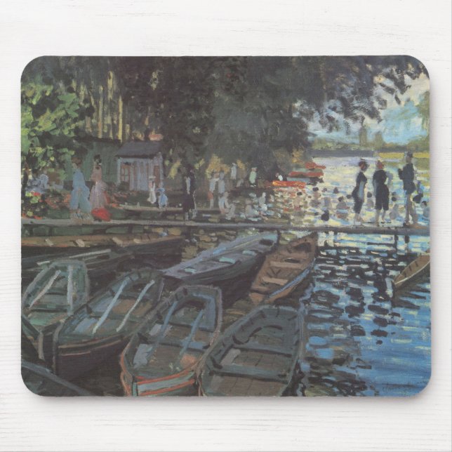 Badare vid La Grenouillère av Claude Monet Musmatta (Framsidan)