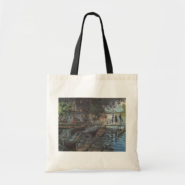 Badare vid La Grenouillère av Claude Monet Tygkasse (Framsidan)