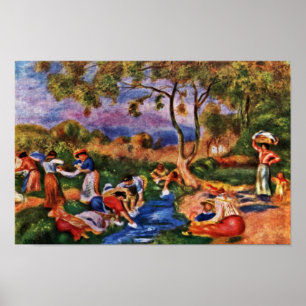 Badare vid Pierre-Auguste Renoir (bäst kvalitets-) Poster