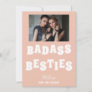 Badass Besties Funny Bridesmaid Favor Gift Julkort