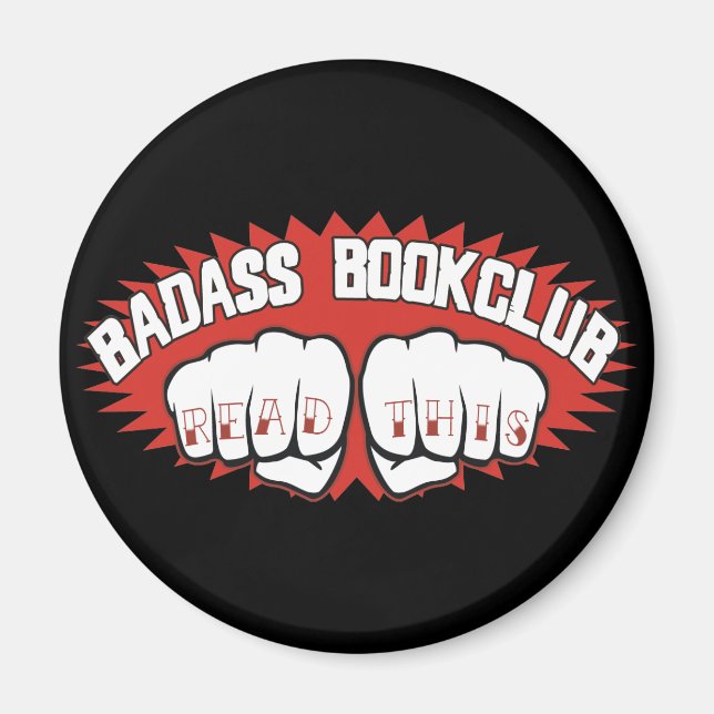 Badass Bookklubb Magnet (Framsidan)