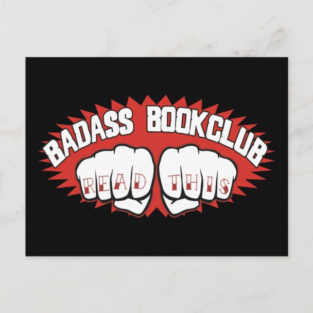 Badass Bookklubb Vykort (Framsida)