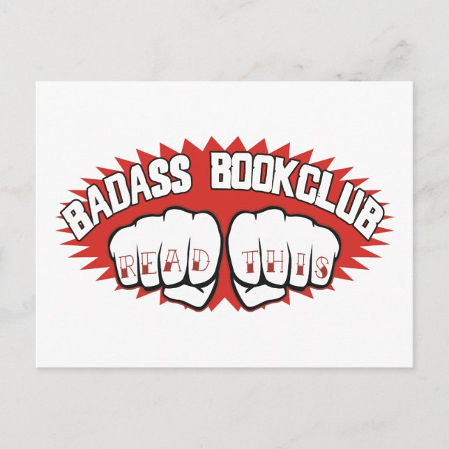 Badass Bookklubb Vykort (Framsida)