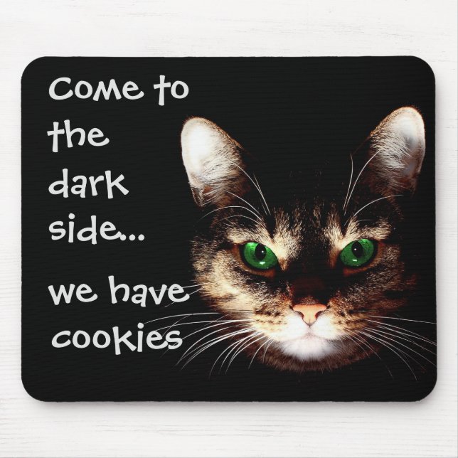 Badass Cats - "Mörk Side har Cookies"  Musmatta (Framsidan)