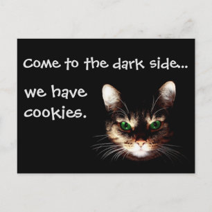 Badass Cats - "Mörk Side har Cookies" Vykort